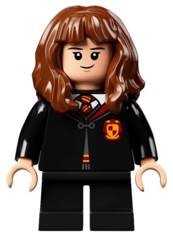 LEGO® Minifigurák hp282 - Hermione Granger - Griffendéles köpeny, Pulóver, Ing és Nyakkendő, Fekete nadrág