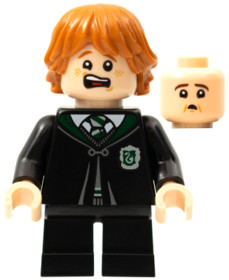Ron Weasley - Black Slytherin Robe and Short Legs (Vincent Crabbe Transformation)