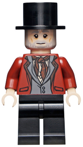 LEGO® Minifigurák hp301 - Varázsló - HP Varázs Világ Férfi, Fekete kalap, Sötétpiros öltöny, Fekete nadrág