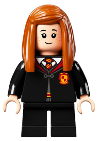 LEGO® Minifigurák hp305 - Ginny Weasley - Gryffindor Robe, Short Legs