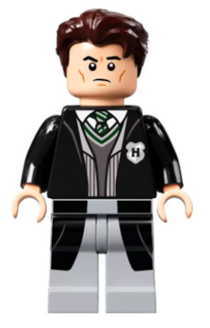 LEGO® Minifigurák hp311 - Tom Riddle - Hosszú fekete Roxfrot köpeny és mellény, Világos kékesszürke nadrág