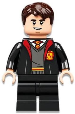 LEGO® Minifigurák hp330 - Neville Longbottom - Gryffindor Robe Open, Black Medium Legs