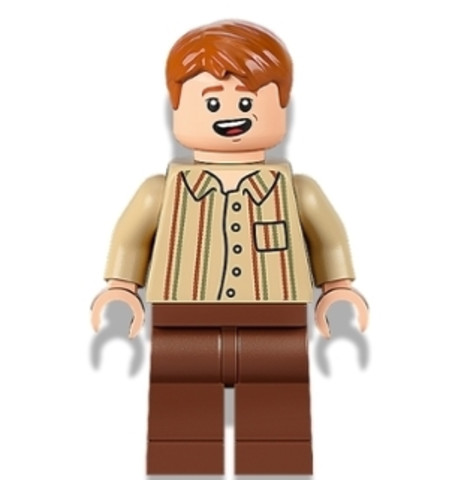 LEGO® Minifigurák hp342 - Fred Weasley - Barna csíkos ing