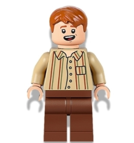 LEGO® Minifigurák hp342 - Fred Weasley, Tan Striped Shirt