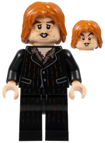 LEGO® Minifigurák hp351 - Peter Pettigrew (Wormtail) - Black Suit, Light Nougat Hands