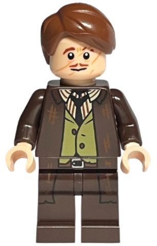 LEGO® Minifigurák hp381 - Professor Remus Lupin - Dark Brown Jacket, Olive Green Vest