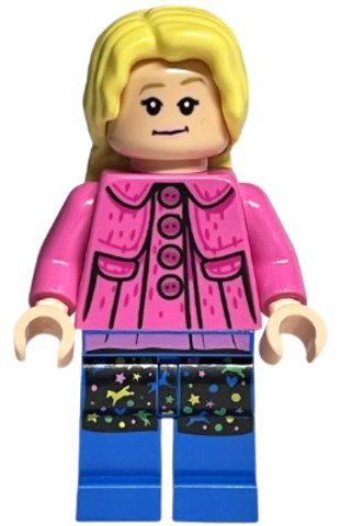 LEGO® Minifigurák hp386 - Luna Lovegood - Dark Pink Jacket, Long Hair