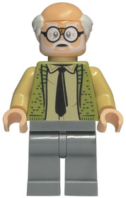 Ernie Prang - Olive Green Vest Knit, Half Bald, Dark Bluish Gray Legs