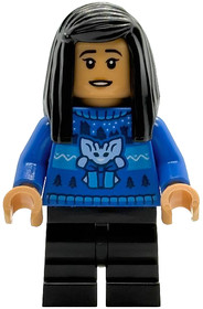 Cho Chang - Blue Holiday Sweater, Black Medium Legs