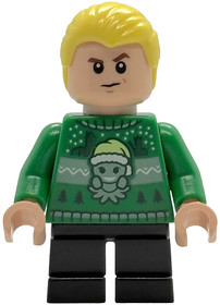 Draco Malfoy - Green Holiday Sweater, Black Short Legs