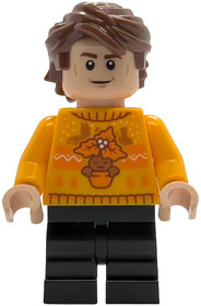 Cedric Diggory - Bright Light Orange Holiday Sweater, Black Medium Legs