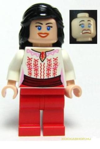 LEGO® Minifigurák iaj036 - Marion Ravenwood piros és fehér ruhában
