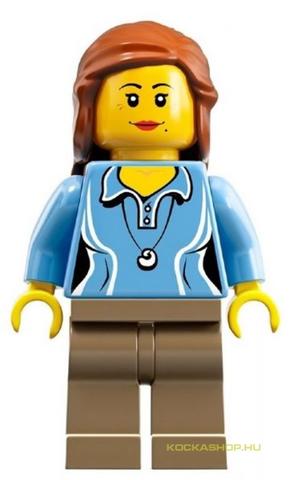 LEGO® Minifigurák idea010 - Tudományoskutatónő Minifigura 010, kék top