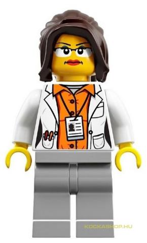 LEGO® Minifigurák idea011 - Tudományoskutatónő Minifigura 011, fehér munkaruha