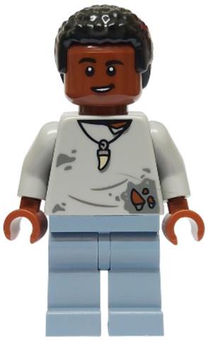 LEGO® Minifigurák jw119 - Darius - Világos kékesszürke ing (Jurassic World)
