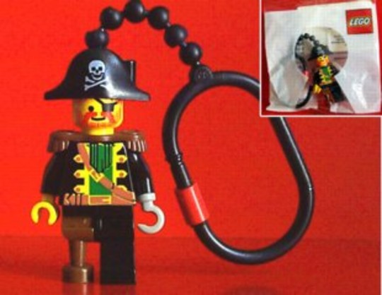 LEGO® Kulcstartó kcpir - Klasszikus Kalózkapitány Kulcstartó - Csomagolás nélkül