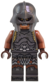 LEGO® Minifigurák lor134 - Ork - Közepesen nugát fej, Gyöngyház-sötétszürke páncél és sisak