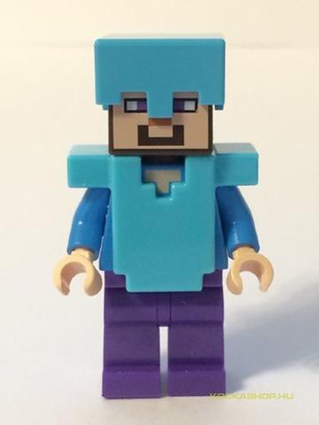 LEGO® Minifigurák min020 - Steve Azúrkék Páncélban (Minecraft)
