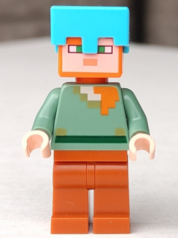 LEGO® Minifigurák min062 - Alex közép azúr sisak sötét narancssárga nadrág