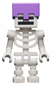 Skeleton with Cube Skull - Medium Lavender Helmet