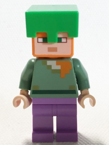 LEGO® Minifigurák min089 - Alex világoszöld sisakkal
