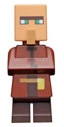 LEGO® Minifigurák min092 - Falusi Ember (Minecraft) - Vörösesbarna Köpennyel