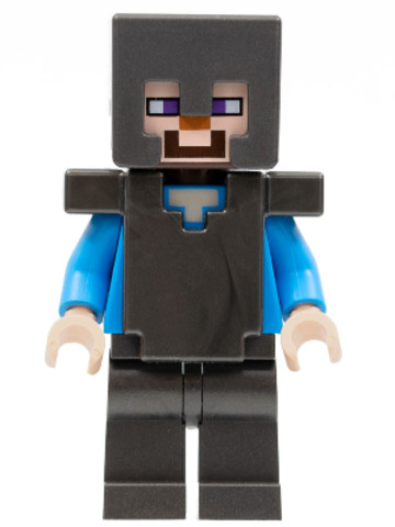 LEGO® Minifigurák min098 - Steve - Pearl Dark Gray Legs, Helmet, and Armor