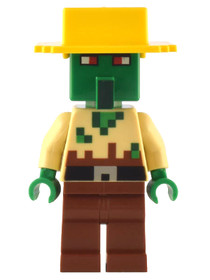 Zombie Villager - Tan Torso, Yellow Hat