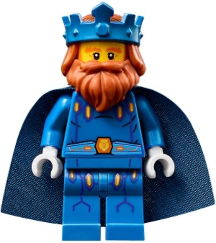 LEGO® Minifigurák nex100 - Halbert Király - Kék Koronával és Ruhával