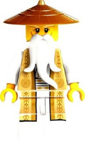 LEGO® Minifigurák njo168 - Wu Mester - Bézs és Arany Köntösben
