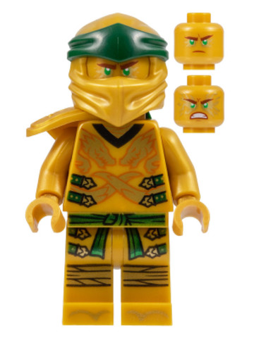 LEGO® Minifigurák njo584 - Lloyd (Golden Ninja), Right Shoulder Armor, Pearl Gold Head - Legacy