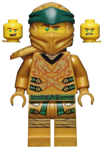 LEGO® Minifigurák njo654 - Lloyd (Golden Ninja), Right Shoulder Armor, Yellow Head - Legacy