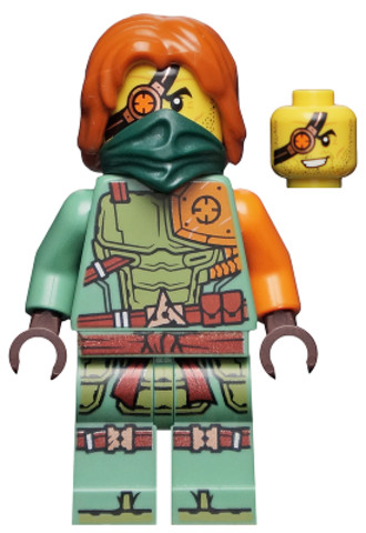 LEGO® Minifigurák njo657 - Ronin - Legacy, Dark Green Bandana