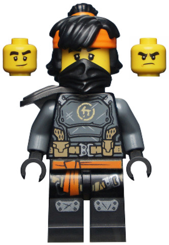 LEGO® Minifigurák njo678 - Cole - The Island, Mask and Hair with Bandana