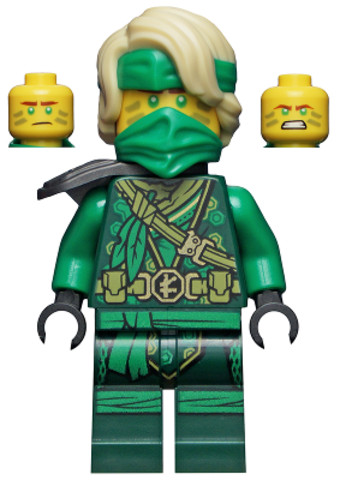 LEGO® Minifigurák njo682 - Lloyd - The Island, Mask and Hair with Bandana, Armor Shoulder Pad