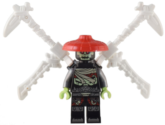 LEGO® Minifigurák njo801 - Bone Guard - Neck Bracket, Bone Swords and Sickles