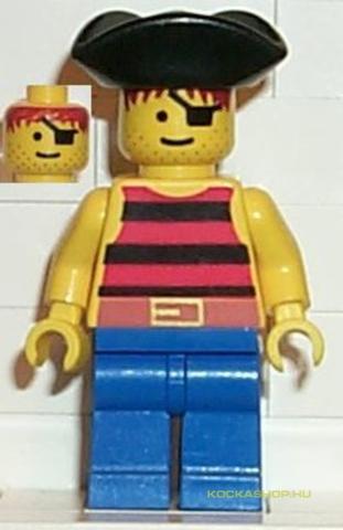 LEGO® Minifigurák pi026 - Kalóz, fekete-piros felsőben