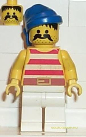 LEGO® Minifigurák pi042 - Kalóz, fehér nadrágban, kék sapkával