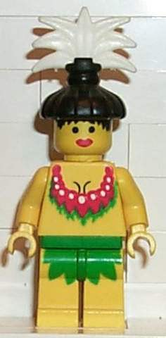 LEGO® Minifigurák pi066 - Szigetlakó Nő