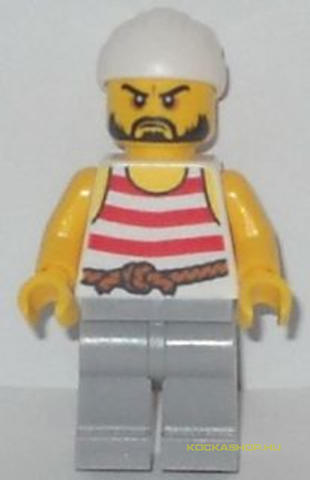 LEGO® Minifigurák pi160 - Kalóz piros-fehér csíkos felsőben