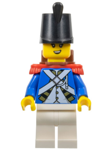 LEGO® Minifigurák pi192 - Birodalmi katona IV - női, fekete Shako sapka, piros epaulettek, hátizsák