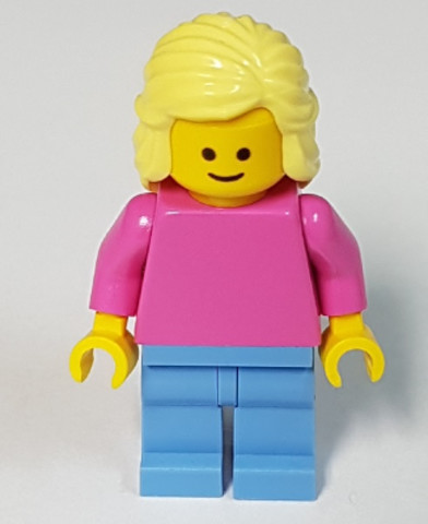 LEGO® Minifigurák pln185 - Szőke hajú lány rózsaszín felsőben
