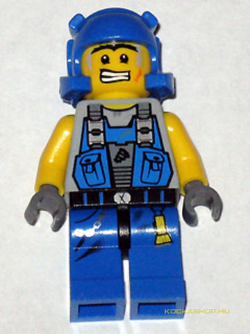 LEGO® Minifigurák pm011 - Power miner - bányász, narancssárga sisakkal