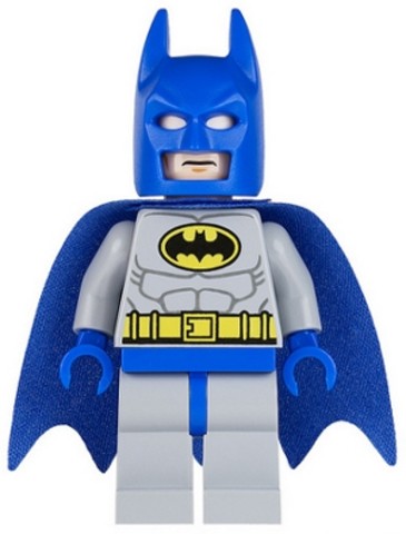 LEGO® Minifigurák sh0111 - Batman - Világos Kékesszürke Ruha, Kék Sisak és Köpeny