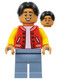 LEGO® Minifigurák sh0893 - Ned Leeds - Piros és sárga dzseki, Homok kék lábak 