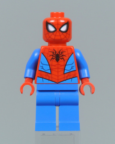 LEGO® Minifigurák sh546 - Pókember Sötétpiros pókháló, kék lábak