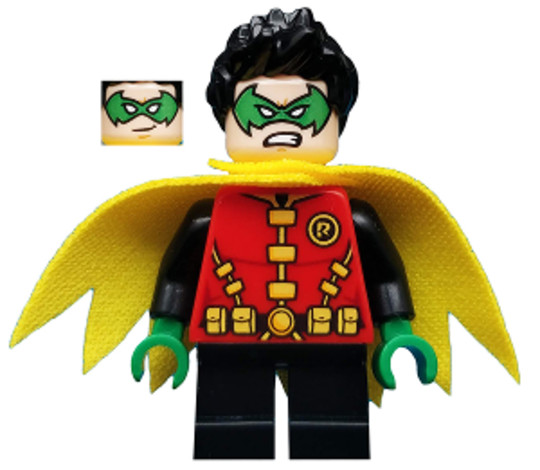 LEGO® Minifigurák sh588 - Robin - zöld maszkkal és sárga köpennyel