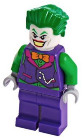 LEGO® Minifigurák sh590 - Joker - Narancssárga Csokornyakkendővel, Zöld Karral