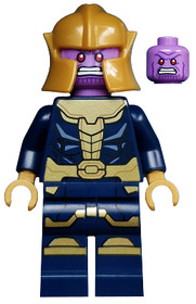Thanos - Sötétkék Ruha és Gyöngyházarany Sisak