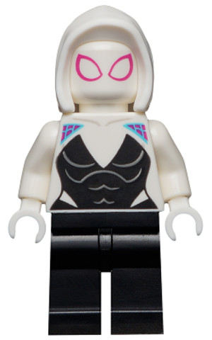 LEGO® Minifigurák sh682 - Ghost Spider / Spider-Gwen - fehér alap sima kapucni